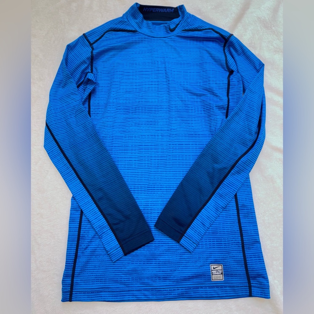 Nike Pro Hyperwarm Ombré Blue Men’s Long Sleeve Top